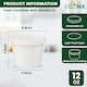 image 2 of ECONX 12oz White Disposable Paper Soup Cups Food Containers with Lids Takeaway Tubs 50pc