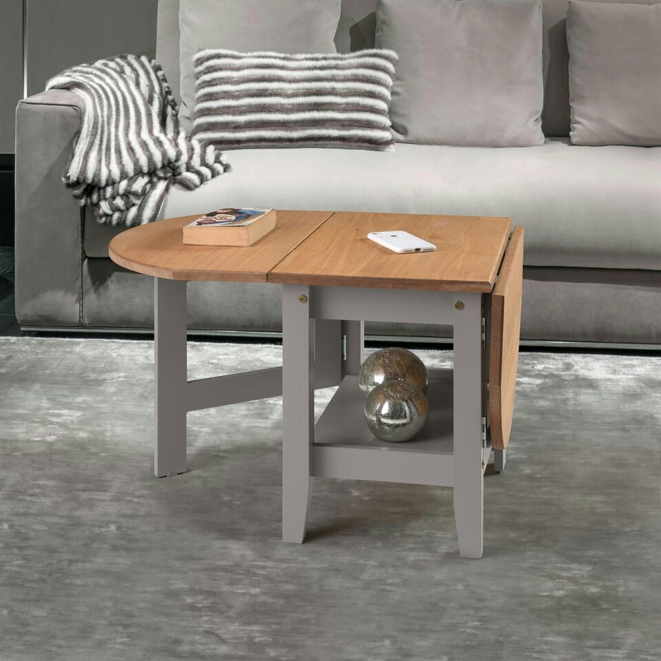 image 1 of Santos Drop Leaf Extending Coffee Table Grey