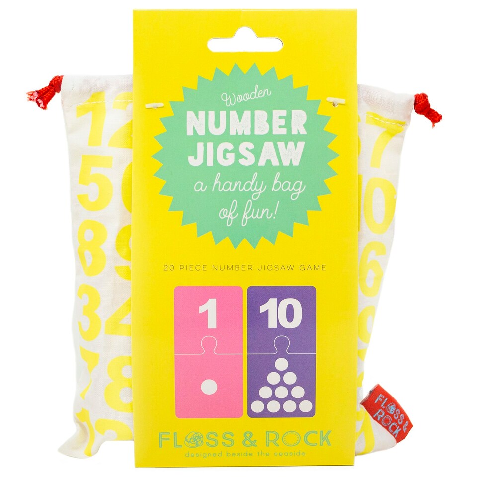 image 1 of Floss & Rock Number Jigsaw Puzzle Matching Game