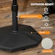 image 4 of Outsunny 18kg Patio Parasol Base Concrete Outdoor Umbrella Stand Holder Black