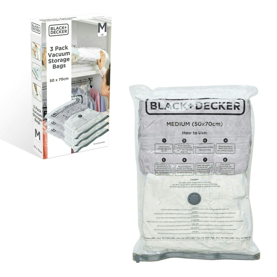 image 1 of BLACK+DECKER Vacuum Storage Bags Medium