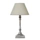 image 1 of Antia Stem Flower Table Lamp with Linen Shade - Wood - L9 x W9 x H29 cm - White White