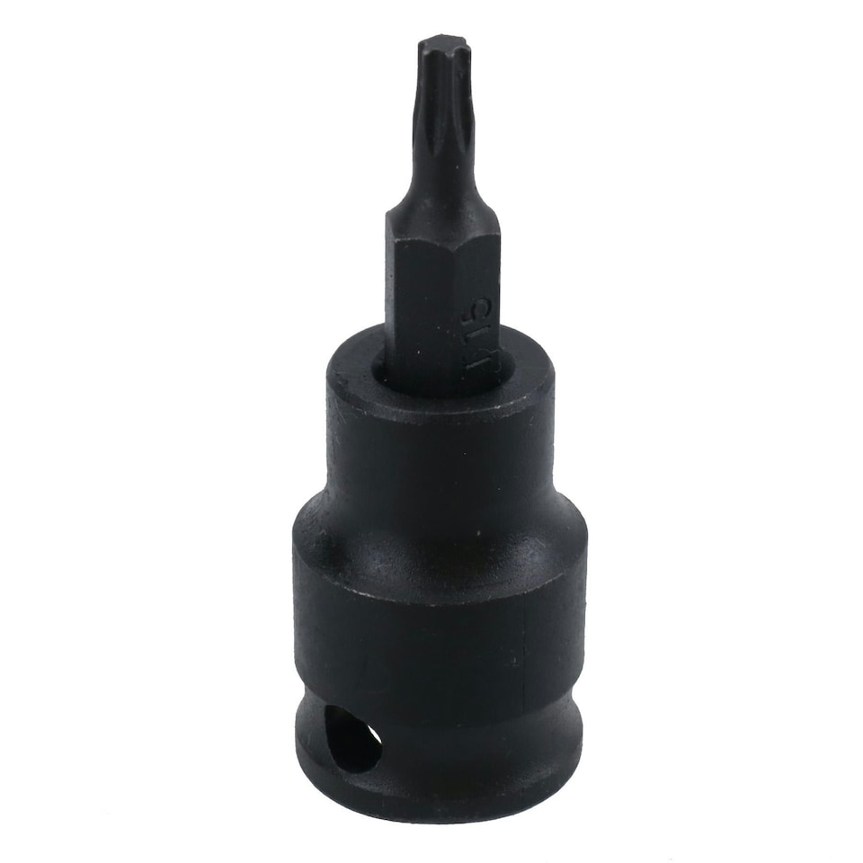 image 1 of T15 Male Torx Star Impact Impacted Shallow Short Bit Socket 3/8in drive