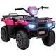 image 1 of HOMCOM 12V Electric Car for Kids, Battery Powered Quad Bike, Ride-On ATV Car with Forward, Reverse Functions, Music, LED Lights, for Ages 3-5 Years - Pink