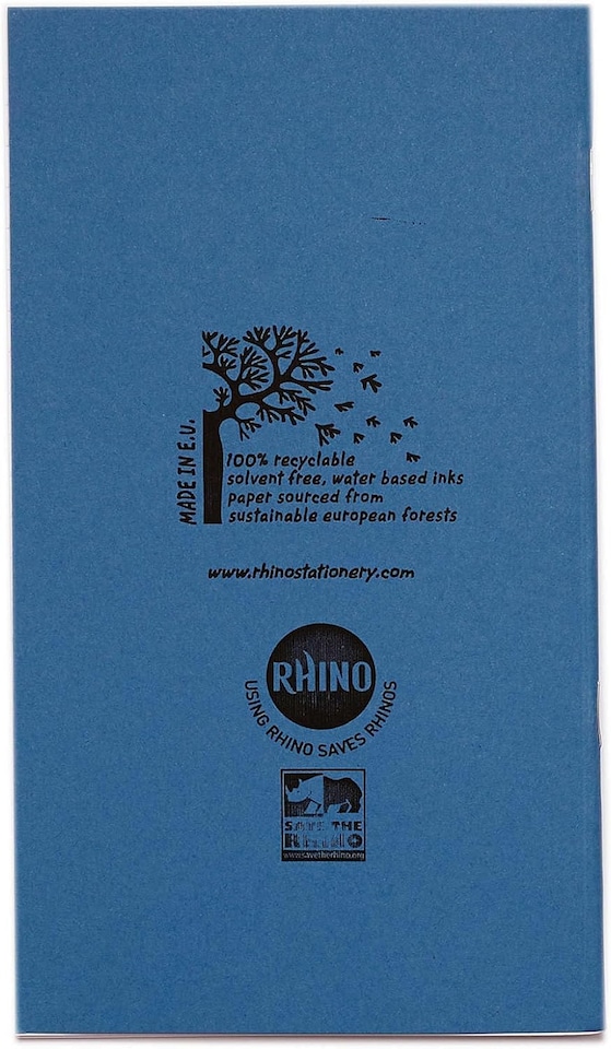 image 1 of Rhino 64 Page 8mm Lined Exercise Book Light Blue 200 x 120mm 10 Pack