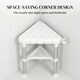 image 3 of HOMCOM Shower Stool with Storage Shelf and HDPE Seat, White