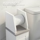 image 6 of kleankin Slim Toilet Roll Storage Unit with Cupboard and Adjustable Shelf, White