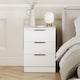image 2 of Vida Designs Trega 3 Drawer Bedside Chest Bedroom Storage Unit, (H) 50cm x (W) 39cm x (D) 28cm, White