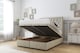 image 2 of Sloomy Montana Cream Plush Ottoman Bed Base With 54" Floor Standing Headboard 4'6 Double | Cream | Cream | Double | 1