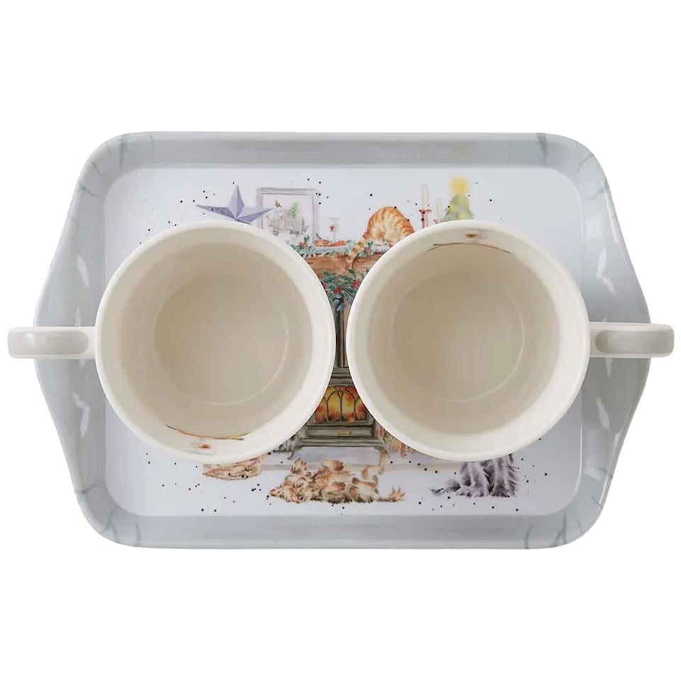 image 1 of Wrendale Designs Christmas No Place Like Home Mug and Tray Gift Set