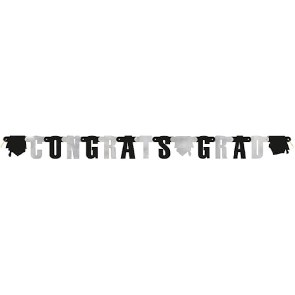 Congrats Grad Cardboard Jointed Letter Banner 218cm