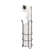 Buckingham Floor Standing Toilet Roll Holder - Black
