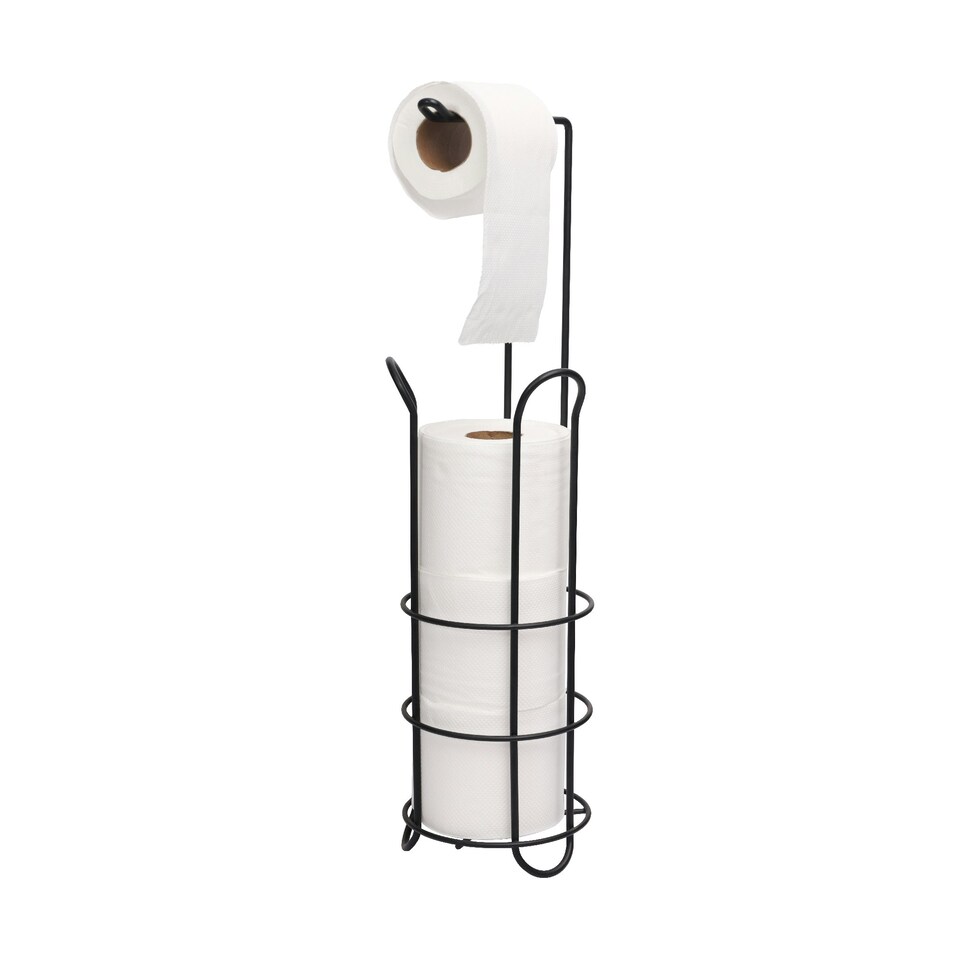 image 1 of Buckingham Floor Standing Toilet Roll Holder - Black