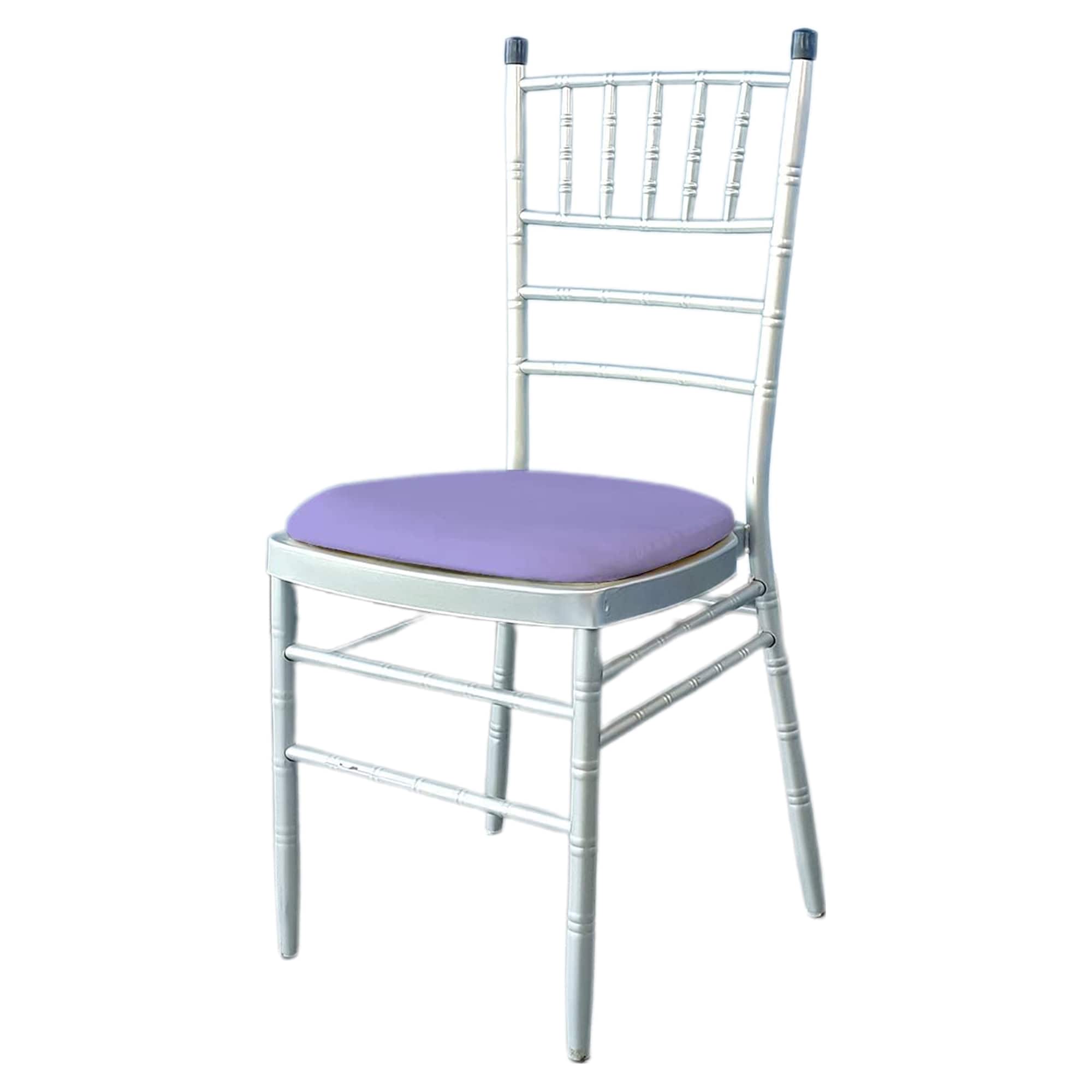 Neel Blue High Back Spandex Dining Chair Pad Covers Removable & Washable Slipcovers in Lavender