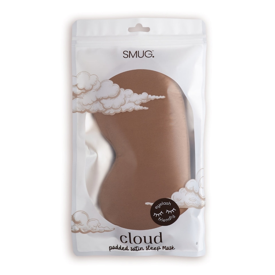 image 1 of SMUG Cloud Padded Satin Sleep Mask - Mocha
