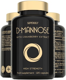 SuperSelf D-Mannose with Cranberry 1000mg 120 Capsules