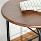 image 8 of HOMCOM 3-Piece Bar Table Set 2 Stools Industrial Dining Room W/ Storage Shelf
