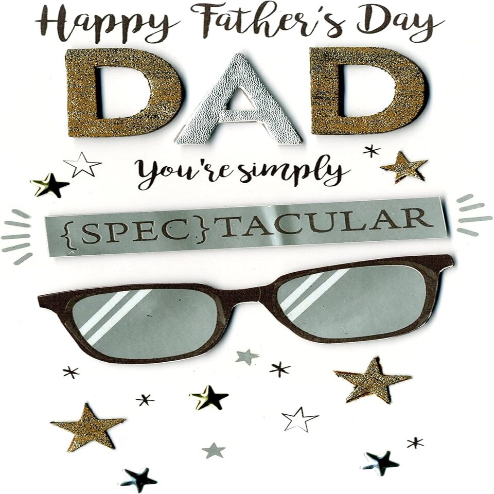 image 1 of Simply Spectacular Dad Embellished Hand-finished Father's Day Card