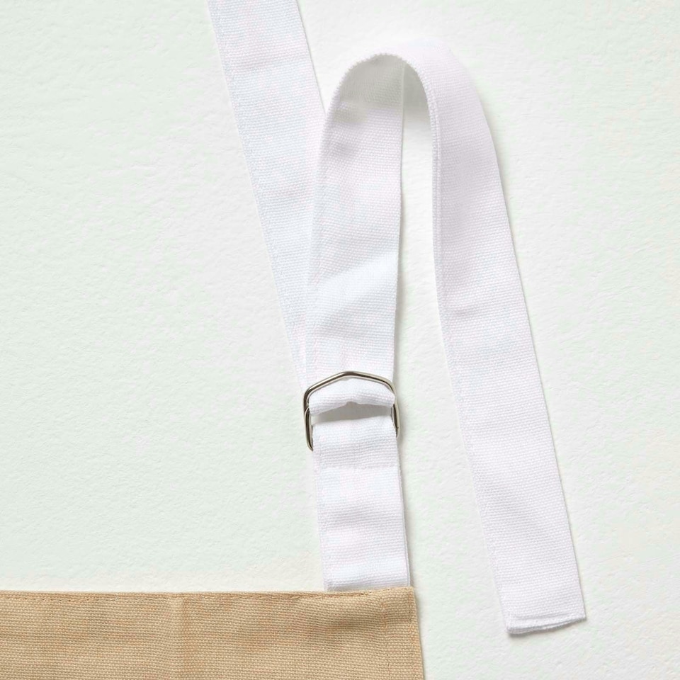 image 1 of Homescapes Beige Stars Cotton Apron