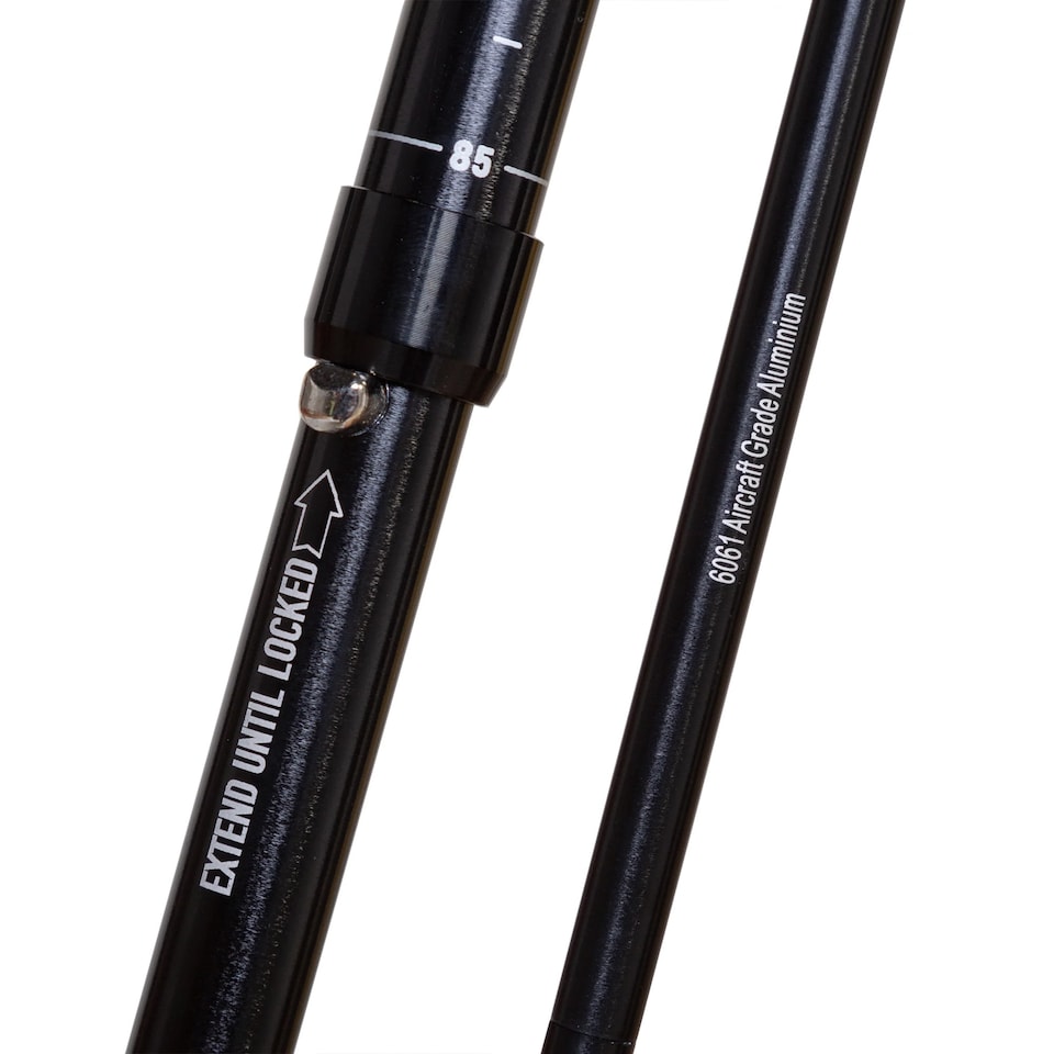 image 1 of Wanderer Fold Single Pole Compact Foldable Walking Stick Hiking Outdoor | Black | Black | One Size | 1