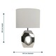 image 7 of Sculptured - Metallic Ceramic 38cm Table Lamp with Grey Fabric Shade Chrome | Grey