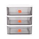 image 1 of Living and Home 3-Tier Stationery Cosmetic Storage Box Drawer, White | White