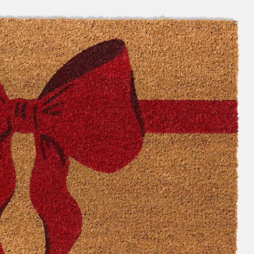 image 1 of OHS Bow Print Non Slip Coir Mat Doormat Rug