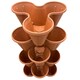 image 2 of Set Of 3 Terracotta (Trio 3 Pot) Stackable Interconnecting Outdoor Strawberry Garden Plant Pots Perfect For Patios Brown