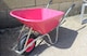 image 4 of Big Mucker Wheelbarrow Pink With 120kg, Strong Deep Plastic Pan, Twin Handles, Pneumatic Wheel
