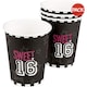 image 2 of Boland Sweet 16 Disposable Cup (Pack of 6) - Black/White - One Size