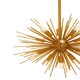 image 2 of Interiors by Premier Brass Finish Metal Pendant Light, Luxe Contemporary Ceiling Light With 12 Bulb Holders