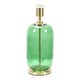 image 4 of ValueLights Leigh Forest Green Glass and Gold Detail Table Lamp Base