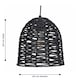 image 6 of Set of 2 Kleo - Dark String Pendant Lightshade | Black | Medium | 2