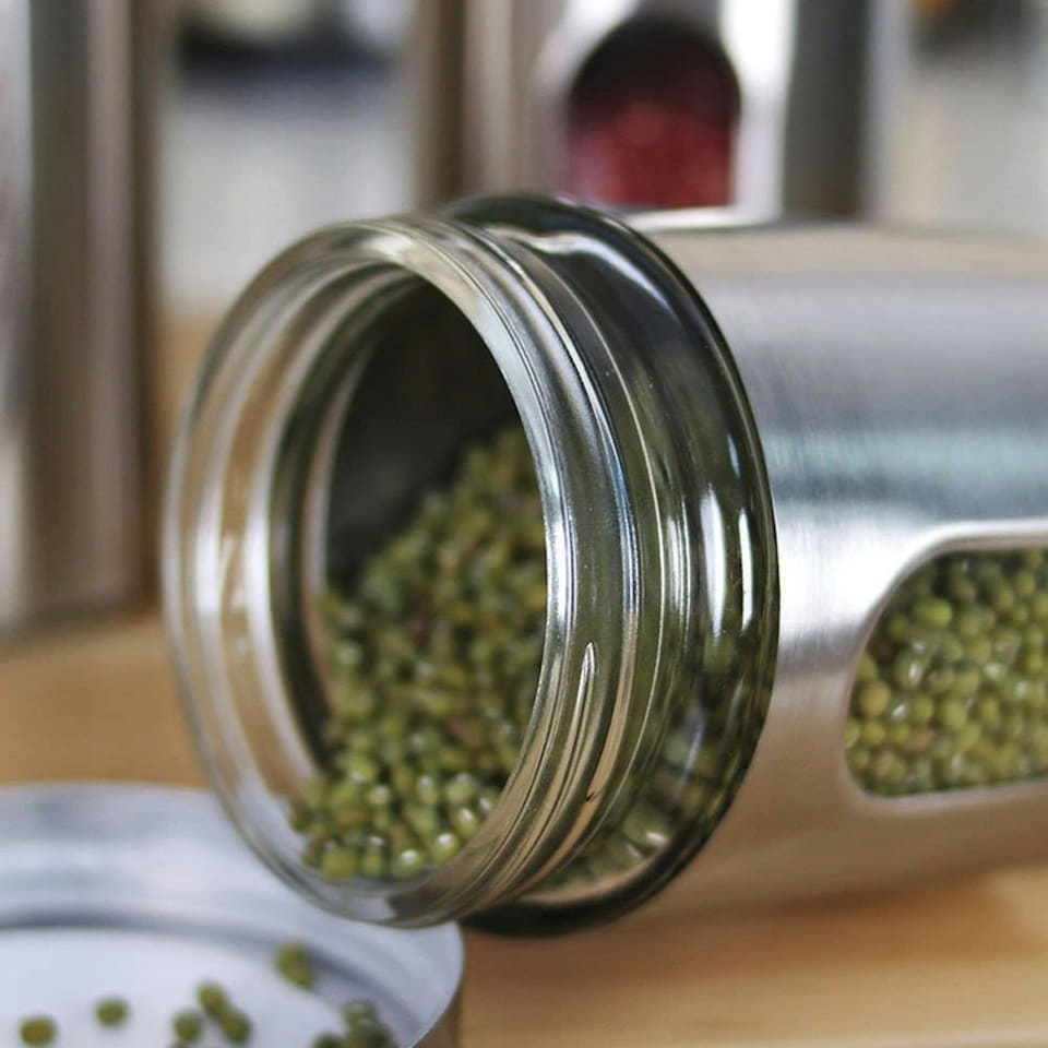image 1 of Living and Home Set of 4 Stainless Steel Food Storage Containers