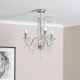 image 2 of ValueLights Viscount 3 Way Silver Jewel Chandelier Ceiling Pendant Light