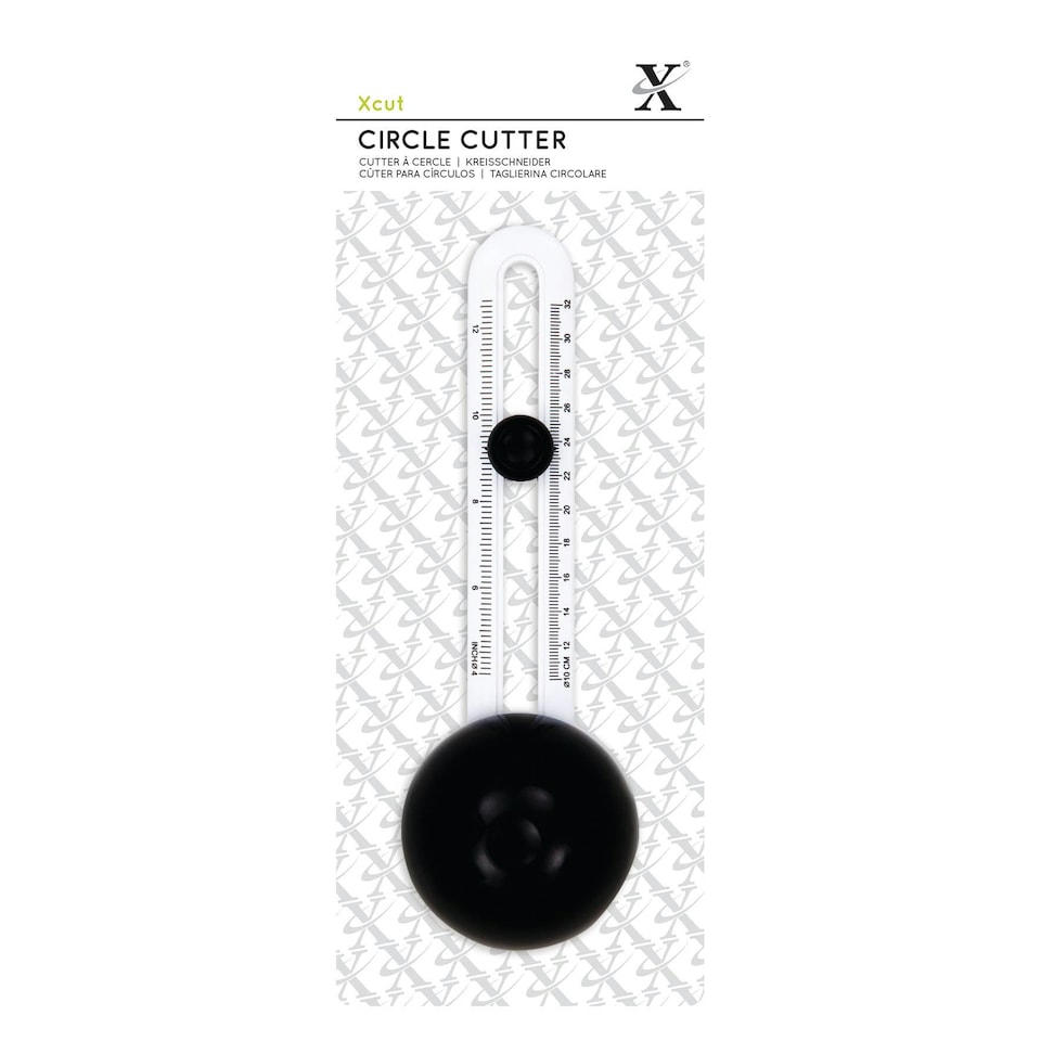 Xcut Circle Cutter (3 blades), Black & White, 4-12"