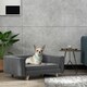 image 6 of PawHut Elevated Dog Sofa Bed with Cushion for Medium and Small Dogs, Grey