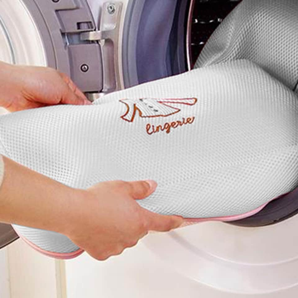 image 1 of Haven Zippered Mesh Laundry Coat Wash Bags, White