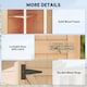 image 6 of Outsunny Wooden Garden Shed, Outdoor Storage Small Shed with 2 Shelves, Sloped Roof and Bolt Latch, Compact Utility Tool Cabinet Organiser for Yard Patio Garage, 75 x 56 x 115 cm, Natural