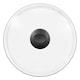 image 1 of SPARES2GO Glass Cookware Lid + Curved Handle Tempered Pan Pot Dish Cover Replacement Kit (16cm)