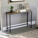 image 2 of Vida Designs Brooklyn Console Table Hallway Shelf, Dark Wood