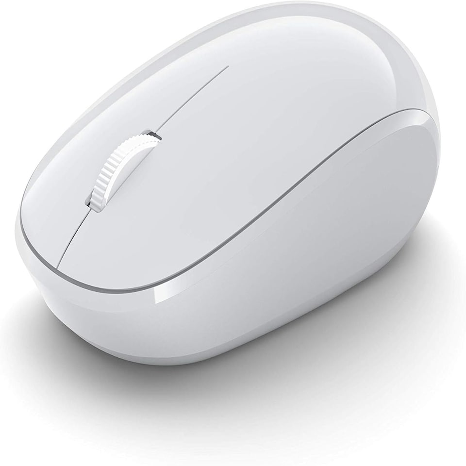 image 1 of Microsoft Bluetooth Optical Wireless Mouse 4-Button Scroll Wheel - White RJN-000-ERGO-WHITE