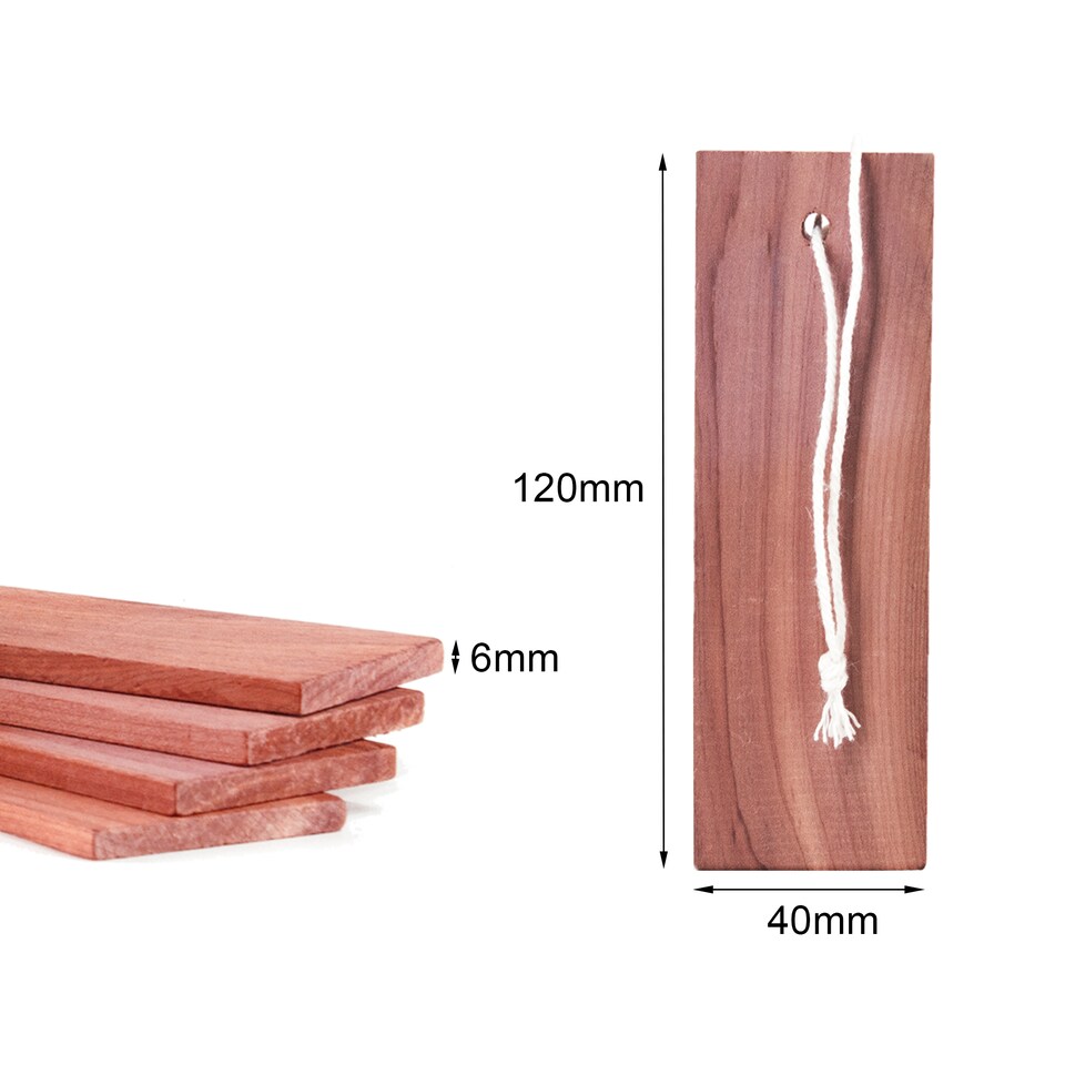 image 1 of Katcha Natural Cedar Blocks with String - Pack of 10