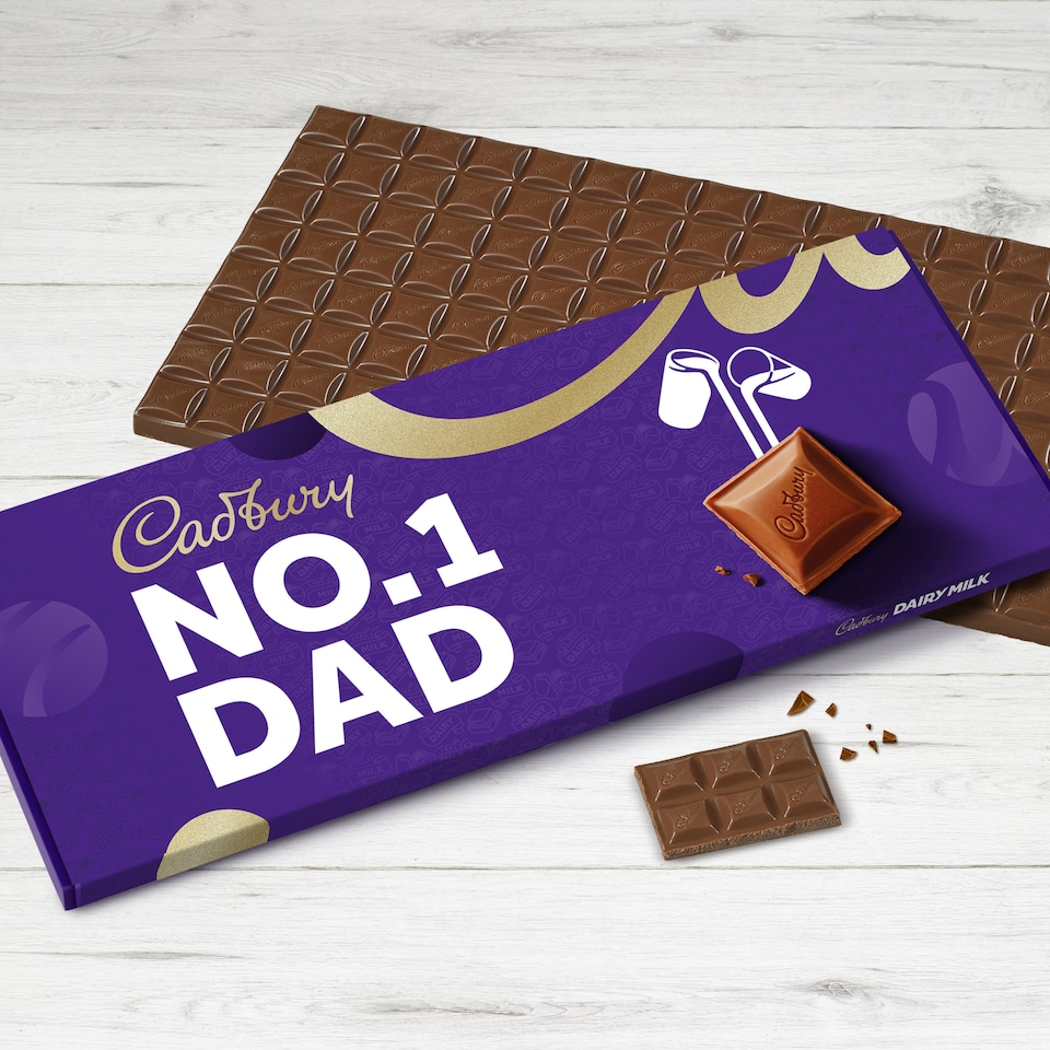 image 1 of Cadbury Dairy Milk No.1 Dad Chocolate Gift Bar 850g