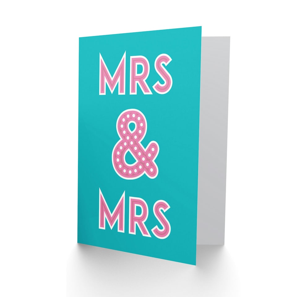 image 1 of Celebration Same Sex Gay Mrs Love Wedding Card