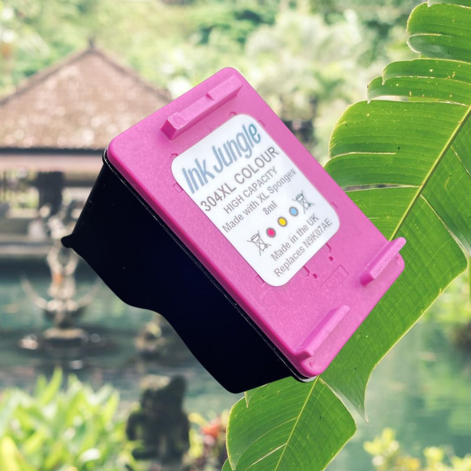 image 1 of 2x Ink Jungle 304XL Colour Refilled Ink Cartridges - Replaces HP 304XL Colour