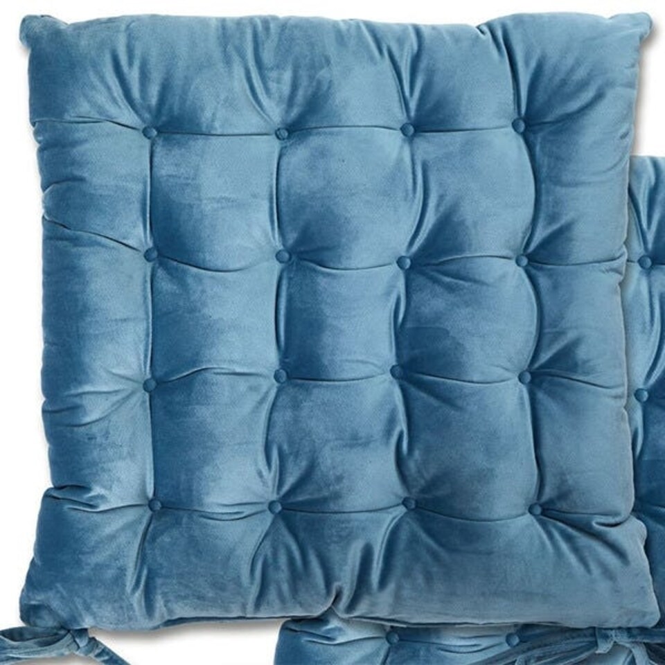 Le Chateau Velvet Seat Pad Blue