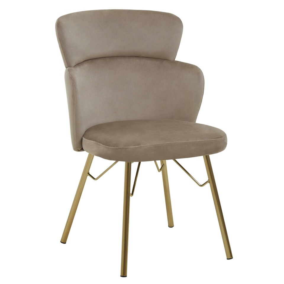 image 1 of Interiors by Premier Mink Velvet Chair, Rustless Velvet Armchair, Easy to Assemble Bedroom Chair, Easy to Clean Outdoor Chair