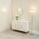 image 1 of ValueLights Kelsks Chrome Floor Lamp Acrylic Droplet Shade & Bulb Chrome
