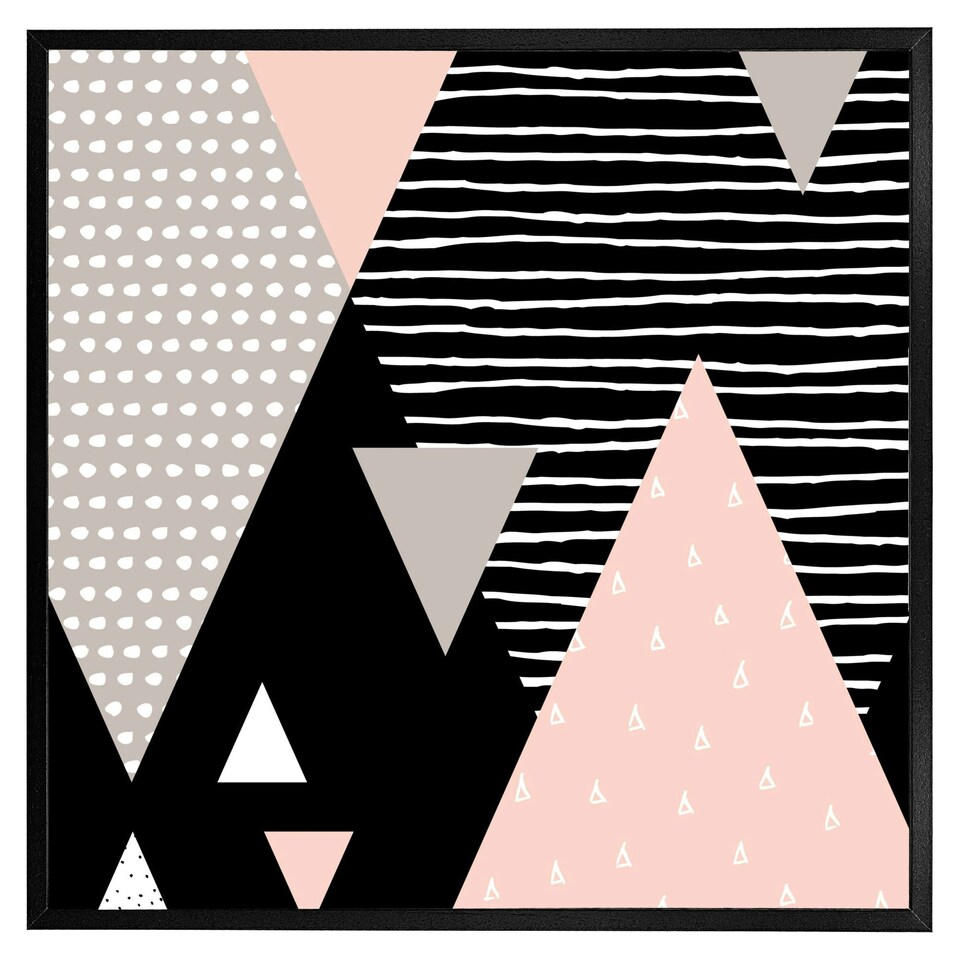 image 1 of Triangle geometrics (Picutre Frame) White | M